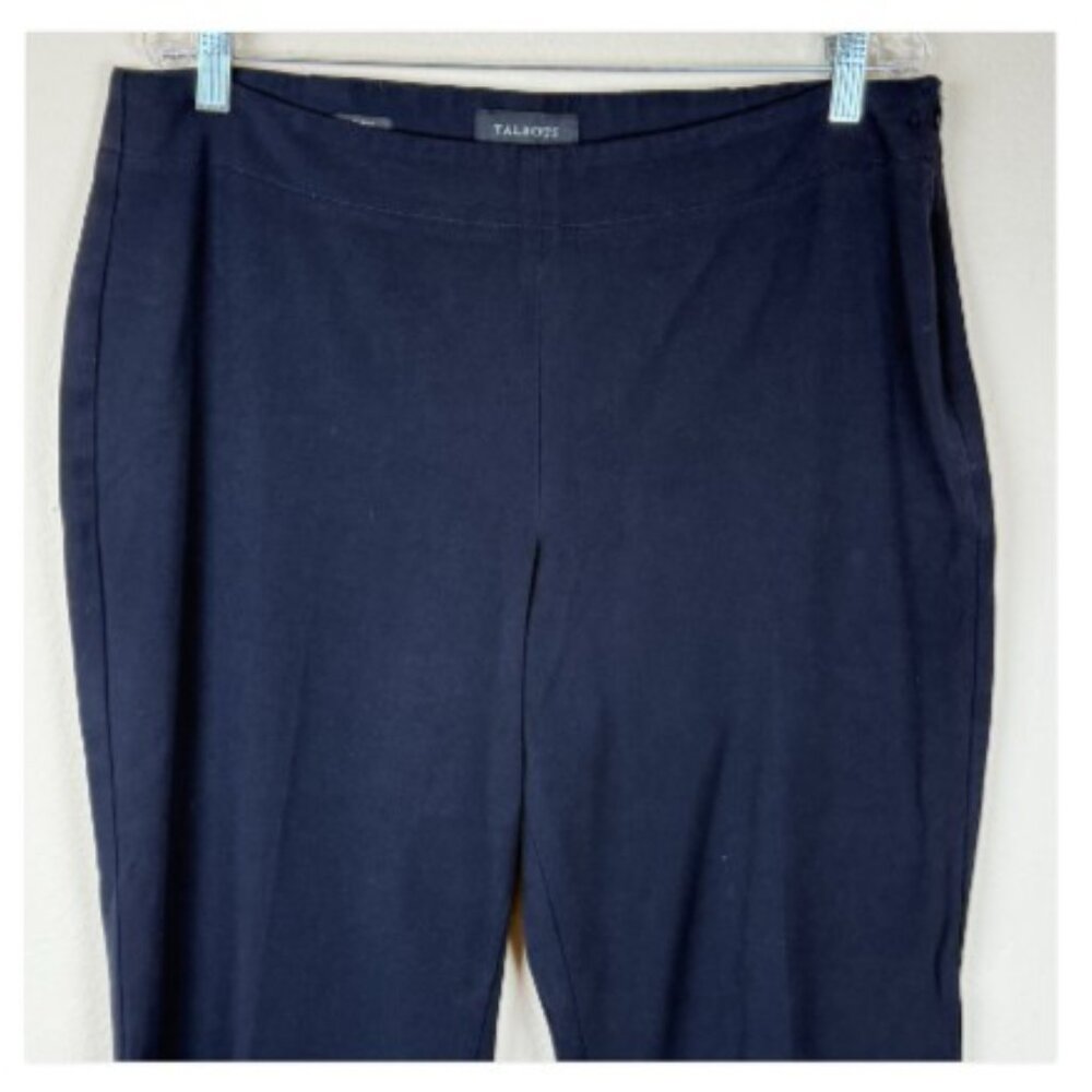 Talbots Pants Womens 14 Curvy Blue Rayon Blend 29.5" Inseam Side Zip Career - Picture 5 of 13